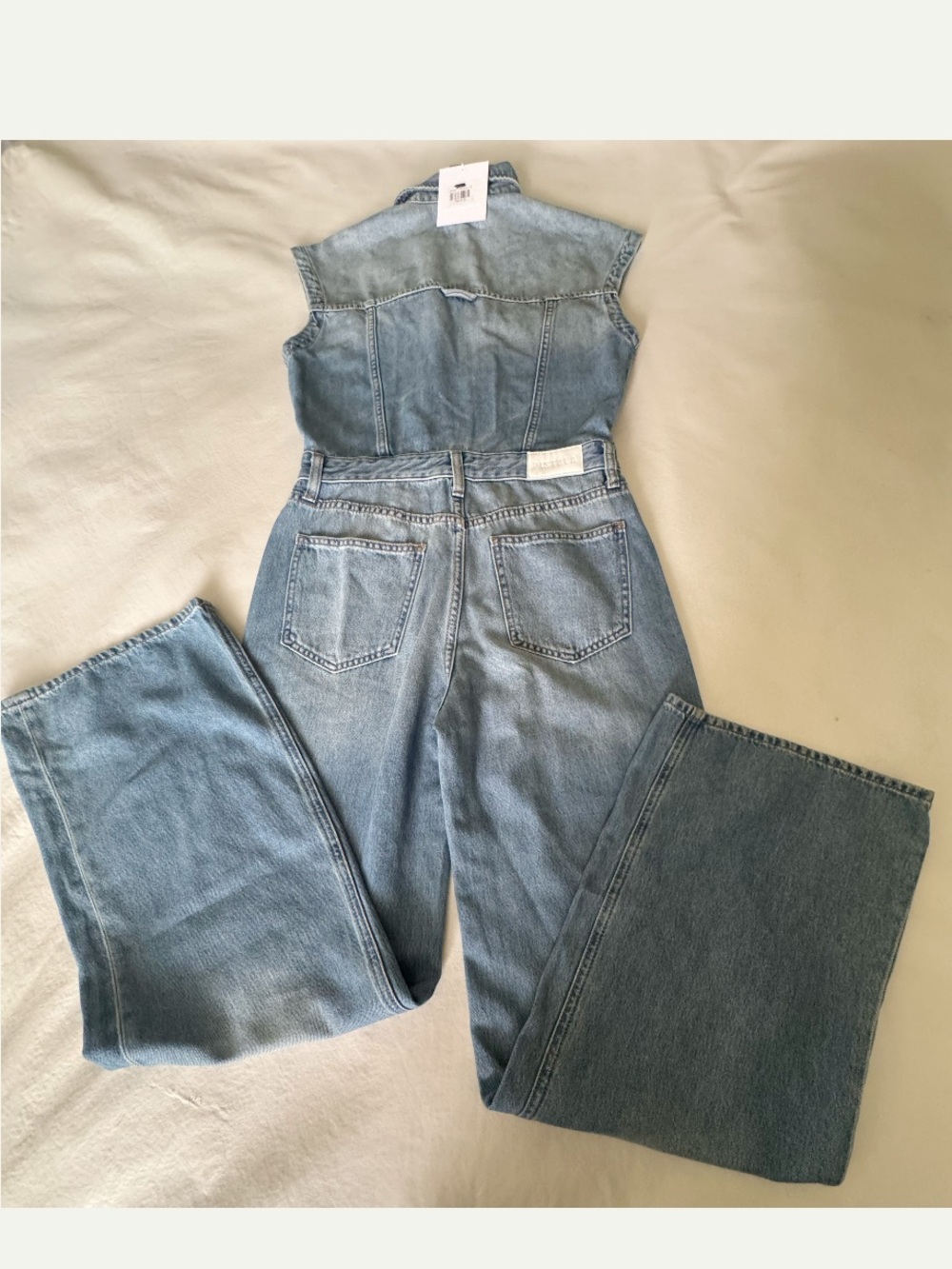 Pistola Lennox Denim Sleeveless Jumpsuit Size Small - Picture 3 of 12